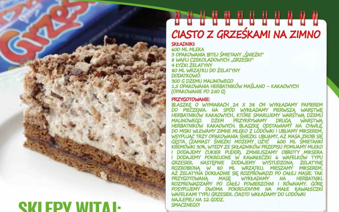 Ciasto z grześkami na zimno