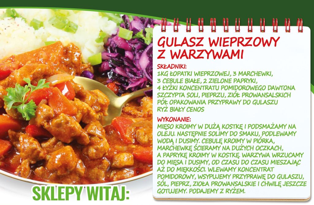 Gulasz wieprzowy z warzywami