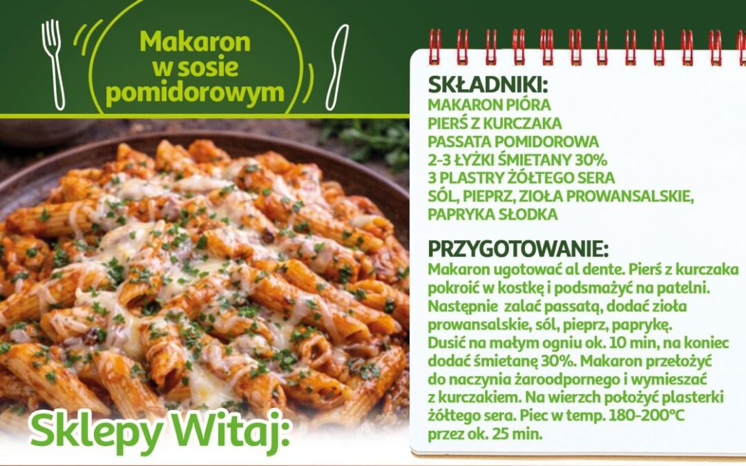 Makaron w sosie pomidorowym